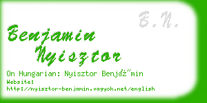benjamin nyisztor business card